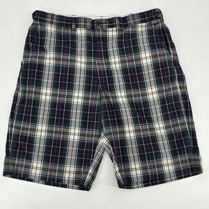 Polo Ralph Lauren Men’s 100% Cotton Blue Green Red Plaid Shorts Sz 36